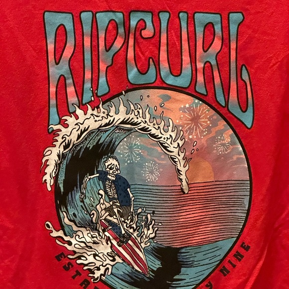 RIP CURL men’s Americana Shred Short Sleeve Tee - Picture 11 of 15